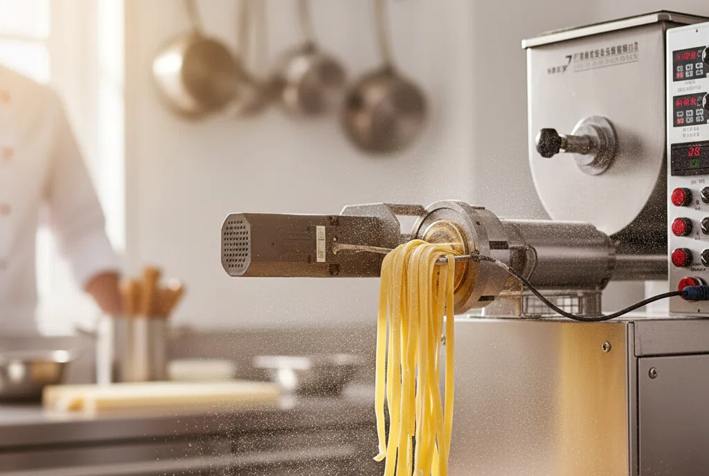 Fresh pasta extrusion for restaurant production