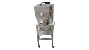 Front view of a compact commercial pasta extruder for placement planning